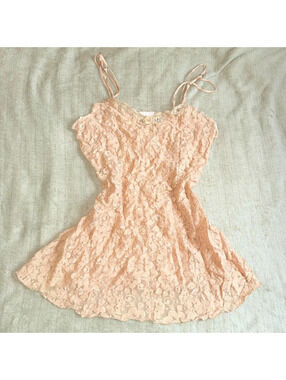 coquette vintage cottagecore secret treasures lace with sequined trim slip dress